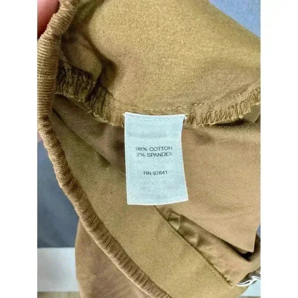 J. Jill Corduroy Pants Womens 8P Brown Dark Camel Pull On Stretch Ankle Ponte - Picture 5 of 10